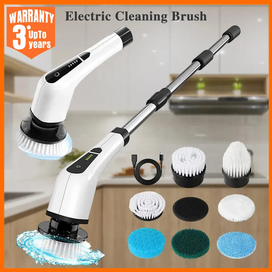 Electric Cleaning Brush USB Electric Spin Cleaning Scrubber Electric Cleaning Tools Kitchen Bathroom Cleaning Gadgets