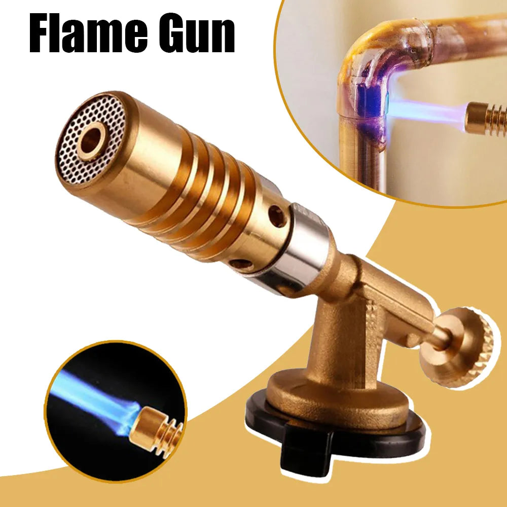 Portable Welding Torch Gas Burner Flame Gun High Temperature Brass Copper Gas Torch Brazing Solder Propane Welding Plumbing