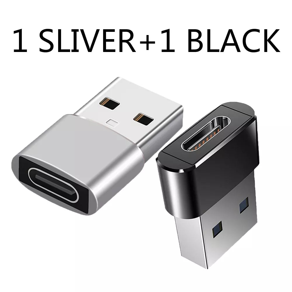 2Pcs USB To Type C OTG Adapter USB USB-C Male To Micro USB Type-c Female Converter For Macbook Samsung S20 USBC OTG Connector